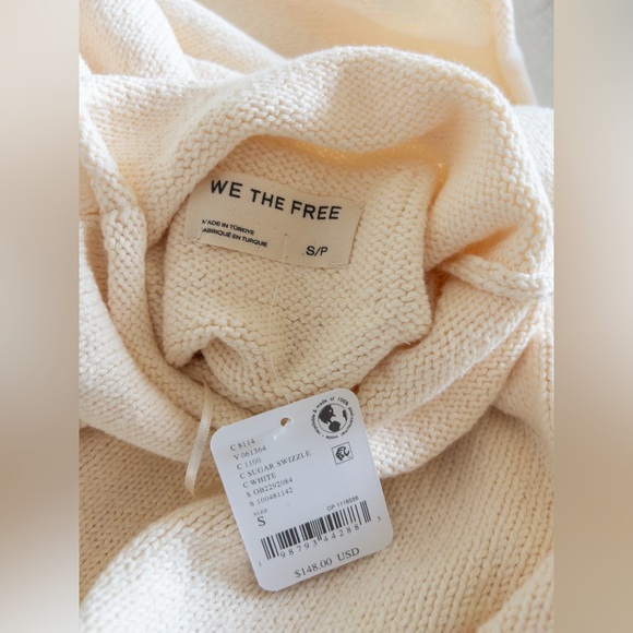 NWT We The Free Torres Roll Neck Sweater Sugar Swizzle Cream Size S - Picture 7 of 11